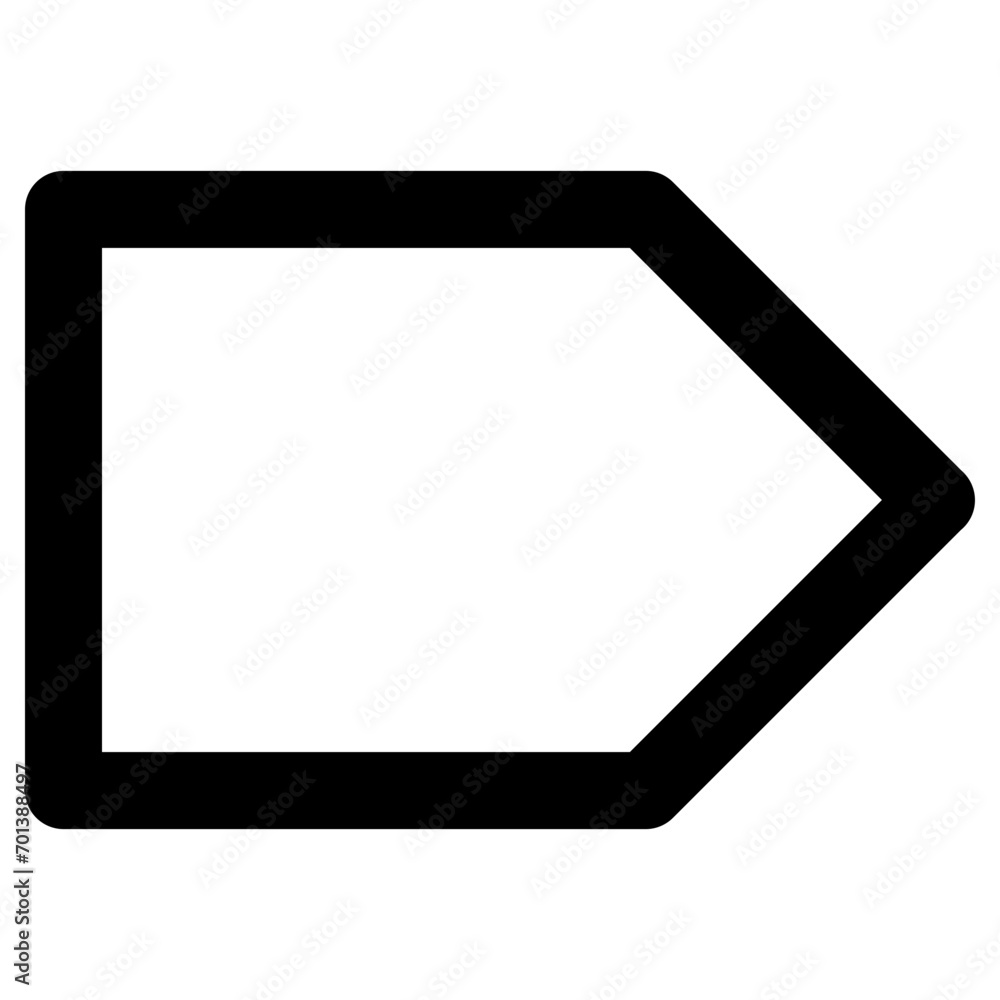 Poster keyword icon in outline style. simple tag symbol vector — pixel-perfect icon.