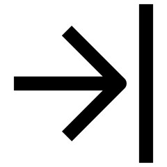 Sign in arrow icon in outline style. Simple arrow right symbol vector — pixel-perfect icon.