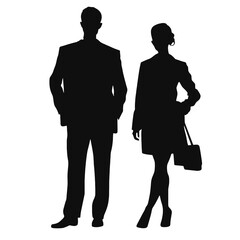 business people silhouette