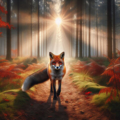 Red fox in the forest