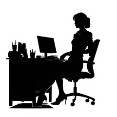 business people silhouettes vector illustration