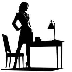 business people silhouettes vector illustration