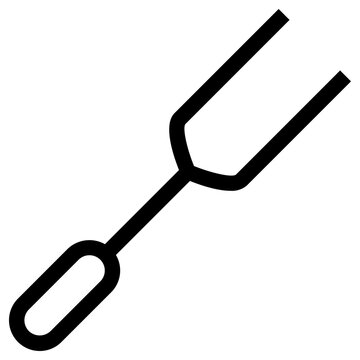 recommend clip art: Barbecue fork icon in outline style. Simple utensil vector illustration — pixel-perfect icon.