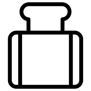 recommend clip art: Bread toaster icon in outline style. Simple utensil vector illustration — pixel-perfect icon.