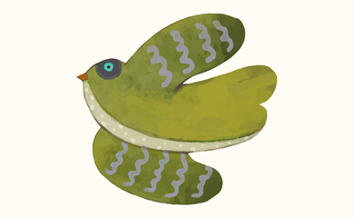 Birds, watercolor painting. vector illustration of animal collection. isolated. freedom concept artwork.	