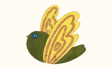 Birds, watercolor painting. vector illustration of animal collection. isolated. freedom concept artwork.	