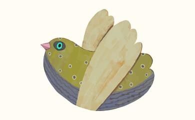 Birds, watercolor painting. vector illustration of animal collection. isolated. freedom concept artwork.	