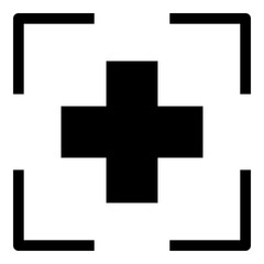 Fototapeta premium Medical capture icon in solid style. Simple medical symbol vector illustration — pixel-perfect icon.