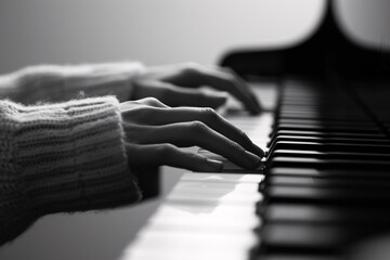 A person playing the piano. Generative AI - obrazy, fototapety, plakaty