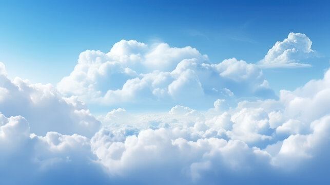 Beautiful view of blue clouds, cloud image as background wallpaper