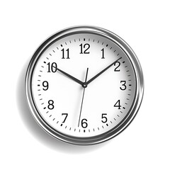 Wall clock icon. Realistic illustration of wall clock vector icon for web design