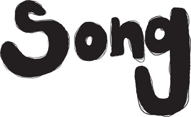 hand drawn font Song