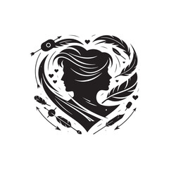 Loving Silhouette Embrace: Valentine Day Affection, Romantic Shadows, Ephemeral Love - Black vector Valentine Day Silhouette, Valentine Stock Vector
