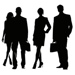 business people silhouettes