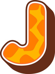 Giraffe Alphabet Letter J