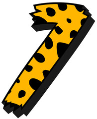 Cheetah Alphabet Number 7