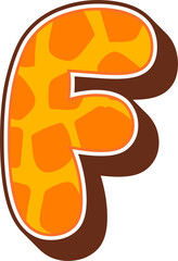 Giraffe Alphabet Letter F