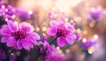  purple blooming flowers on a sunny day suitable as a background