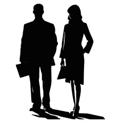 business people silhouette 