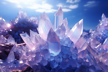 abstract blue crystal background