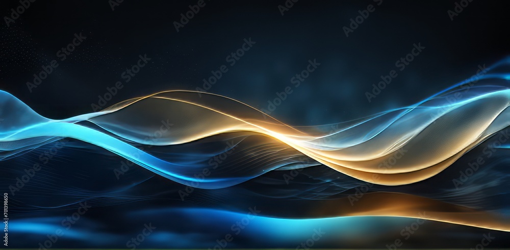 Poster digital business abstract wave technology background the futuristic realm with this captivating wallpaper, the mesmerizing wave of science , creating a visual network of innovation