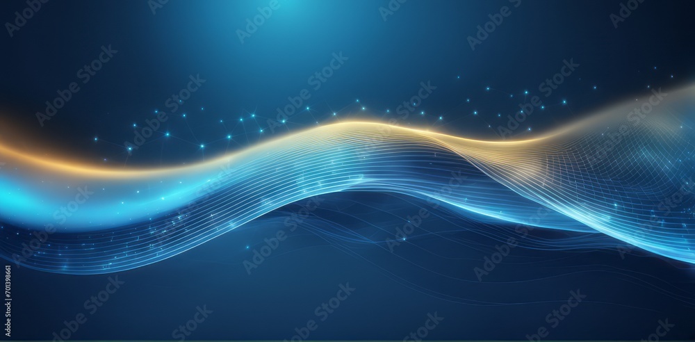 Poster digital business abstract wave technology background the futuristic realm with this captivating wallpaper, the mesmerizing wave of science , creating a visual network of innovation