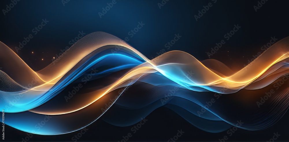 Poster digital business abstract wave technology background the futuristic realm with this captivating wallpaper, the mesmerizing wave of science , creating a visual network of innovation