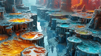 Extrange planet concept. AI Generative