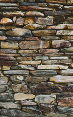 Empty brown grain stone wall for abstract  background and texture. beautiful patterns, space for work, banner, wallpaper close up.Vertical.