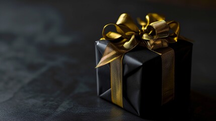 A gold bow on a black box Generative AI