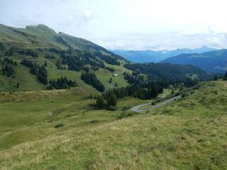 Fototapeta na wymiar alpine landscape in Damuls, Voralberg, Austria