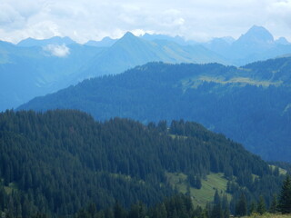 alpine landscape in Damuls, Voralberg, Austria