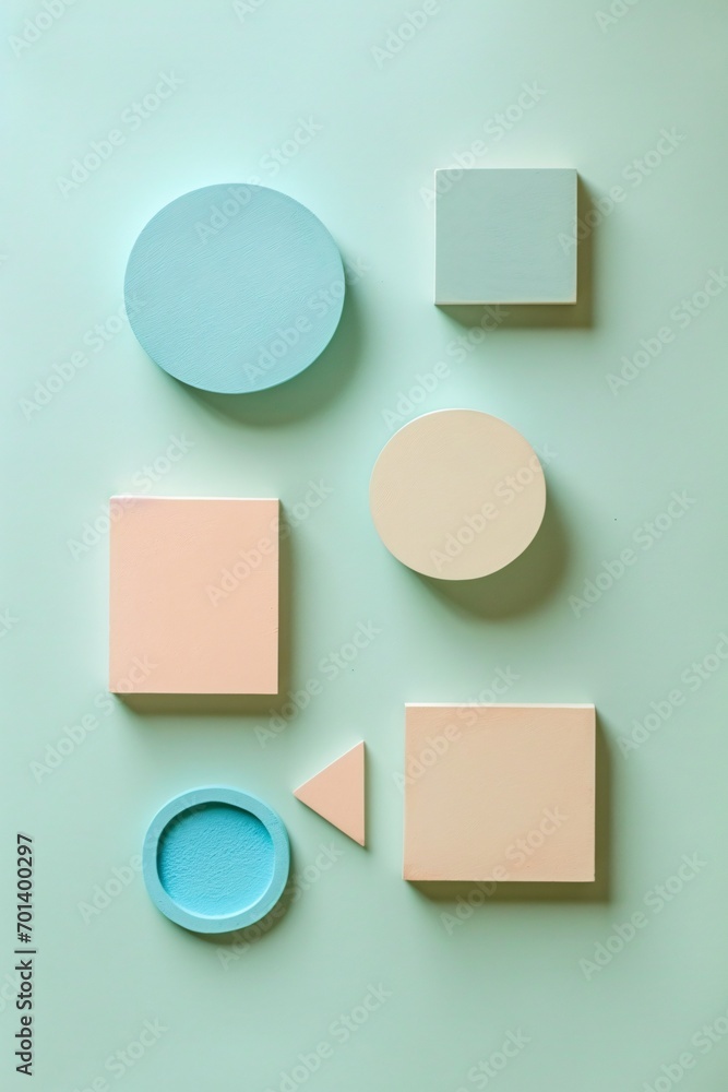 Aufkleber a collection of different colored circles on a green background. generative ai