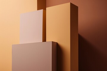 A wall with a yellow and white color scheme. Generative AI