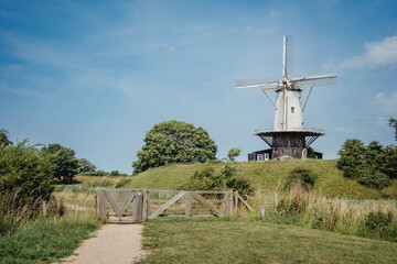 Windmühle in Veere, Zeeland, Niederlande