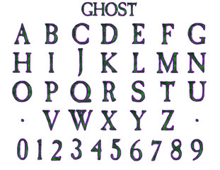 Ghost spooky alphabet - 3d Illustration © SIBPOP