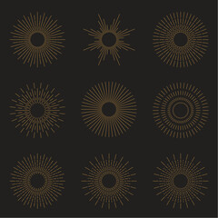 vector starburst or sun rays pattern