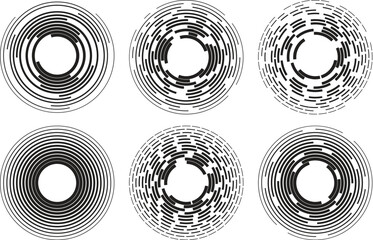 vector abstract radial background of concentric ripple circles