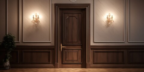 An interior door modern style,