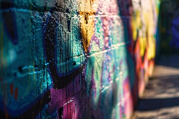 Colorful Graffiti Wall Generative AI - obrazy, fototapety, plakaty