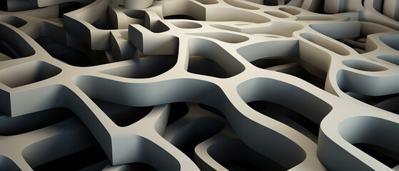 Obraz premium Abstract maze concept with a white background.