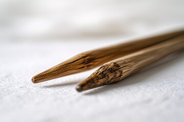 Two Wooden Pencils with Wooden Tips Generative AI