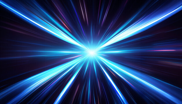 technology background concept. Speed ​​motion pattern and motion blur on dark blue background.