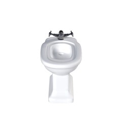 Lavatory pan isolated on a white background, bidet, 3D illustration, and CG render