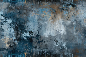 Obraz premium Raw Beauty, Abstract Gray and Blue Composition