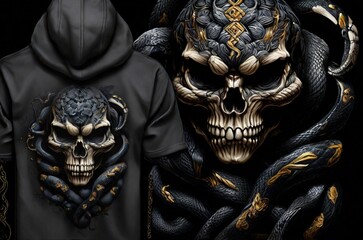 skull shape design for shirt