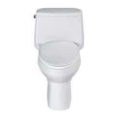 Lavatory pan isolated on a transparent background, bidet, 3D illustration, and CG render