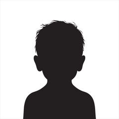 Child Silhouette: Simple Outlines Capturing Innocence and the Beauty of Youth - Kid Black Vector Stock
