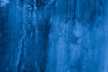 Obraz premium Old wall pattern texture cement blue dark abstract blue color design are light with black gradient background.