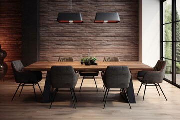 A modern dining table for home decor and kitchen